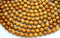 Yellow Wood Jasper Gemstone Beads, 8mm, Round